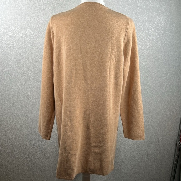 J. Crew 365 Tan Cardigan Open Minimalist Classic Merino Wool Blend Blazer Size M - Picture 5 of 7